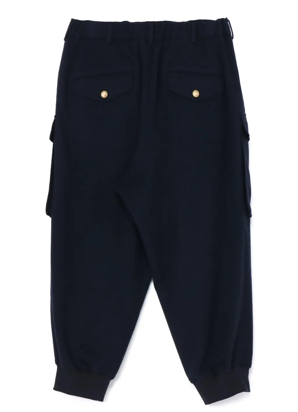 Wool Beaver Patch Pocket Ribbed Cargo Pants