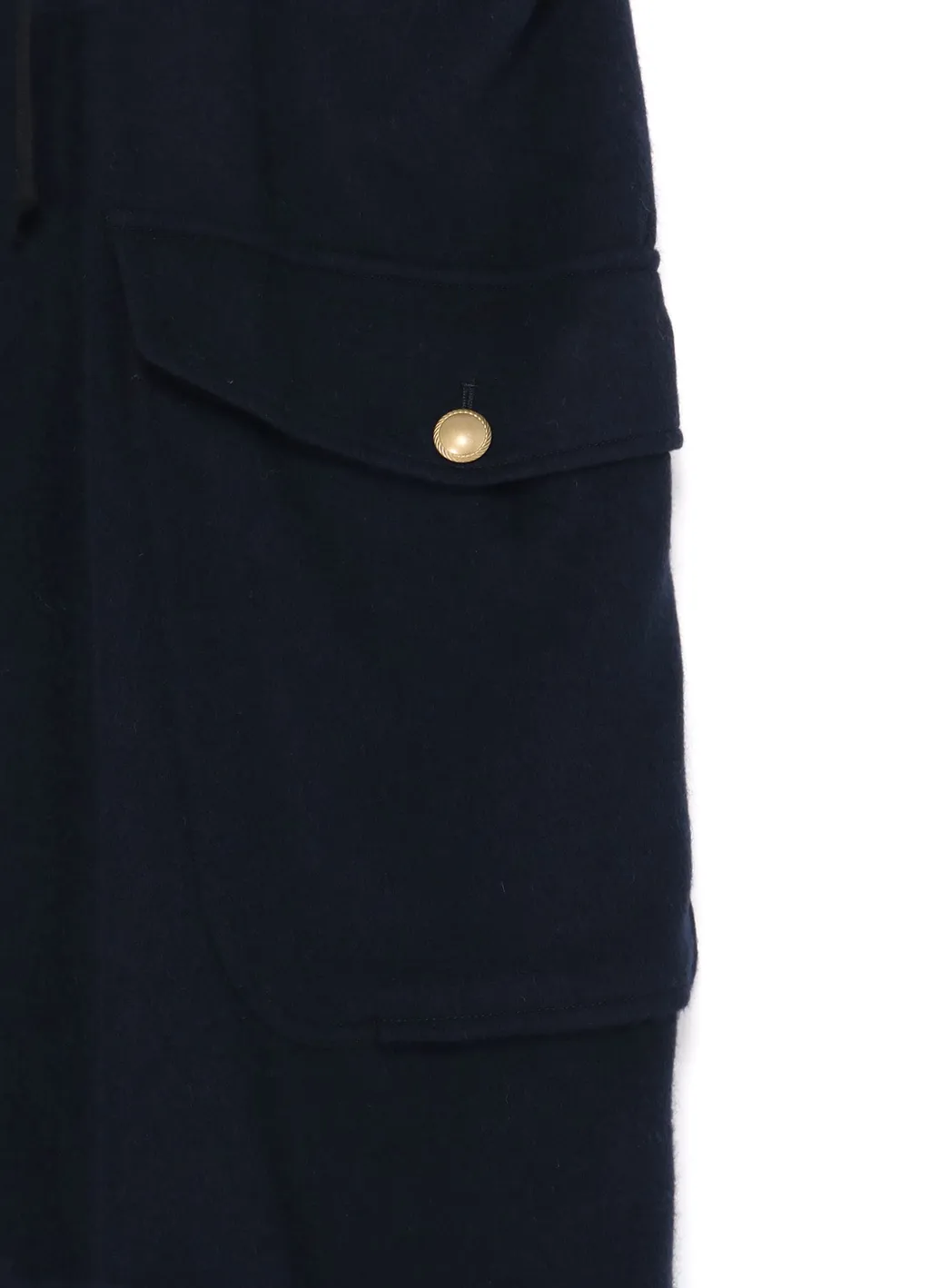 Wool Beaver Patch Pocket Ribbed Cargo Pants