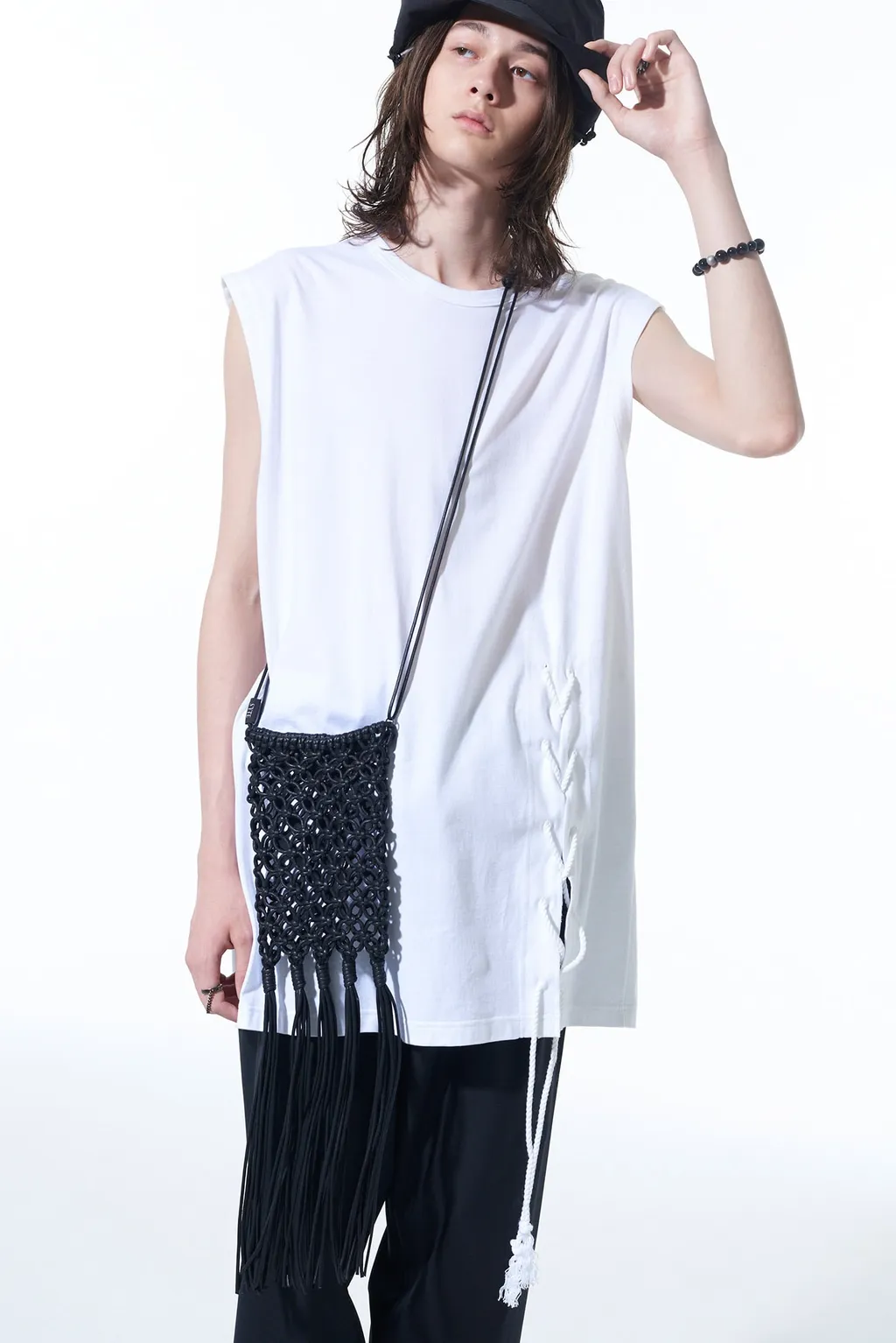 Acrylic Cord Macram_ Mini Pochette