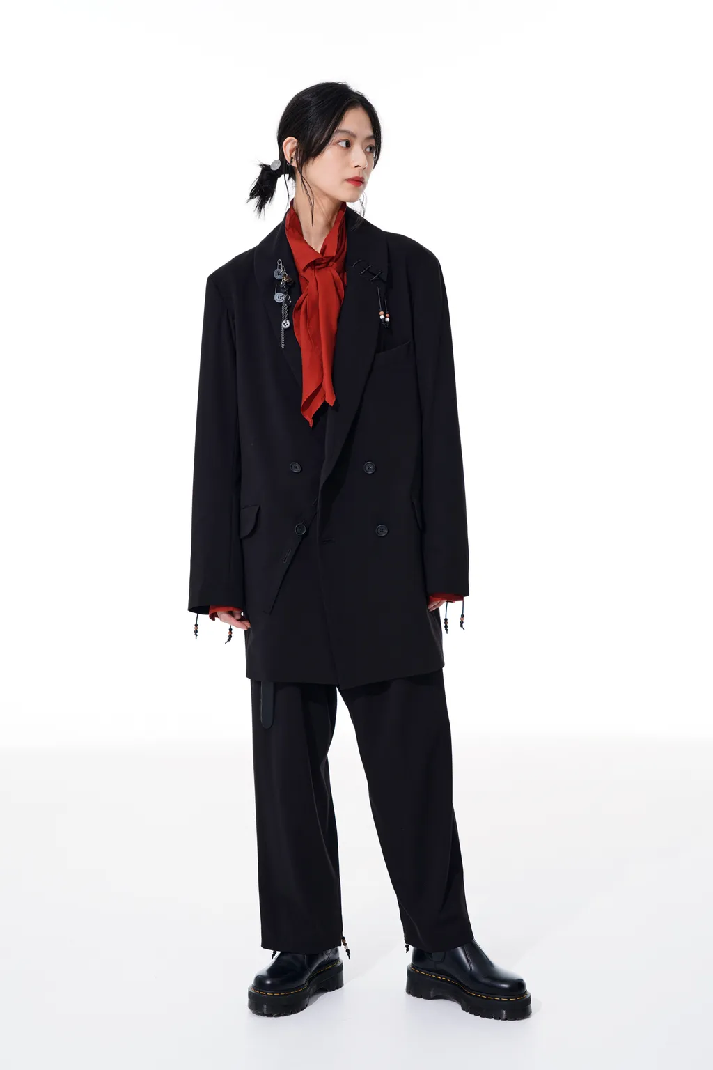 Pe/Ry Gabardine Stretch Beaded Pants