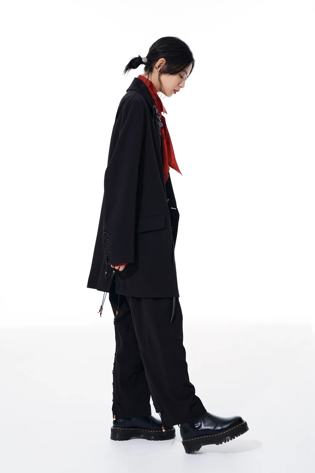 Pe/Ry Gabardine Stretch Beaded Pants