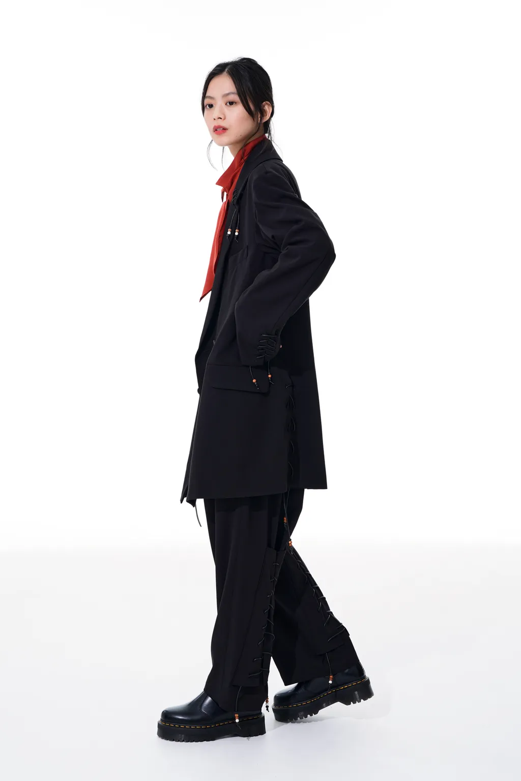 Pe/Ry Gabardine Stretch Beaded Pants