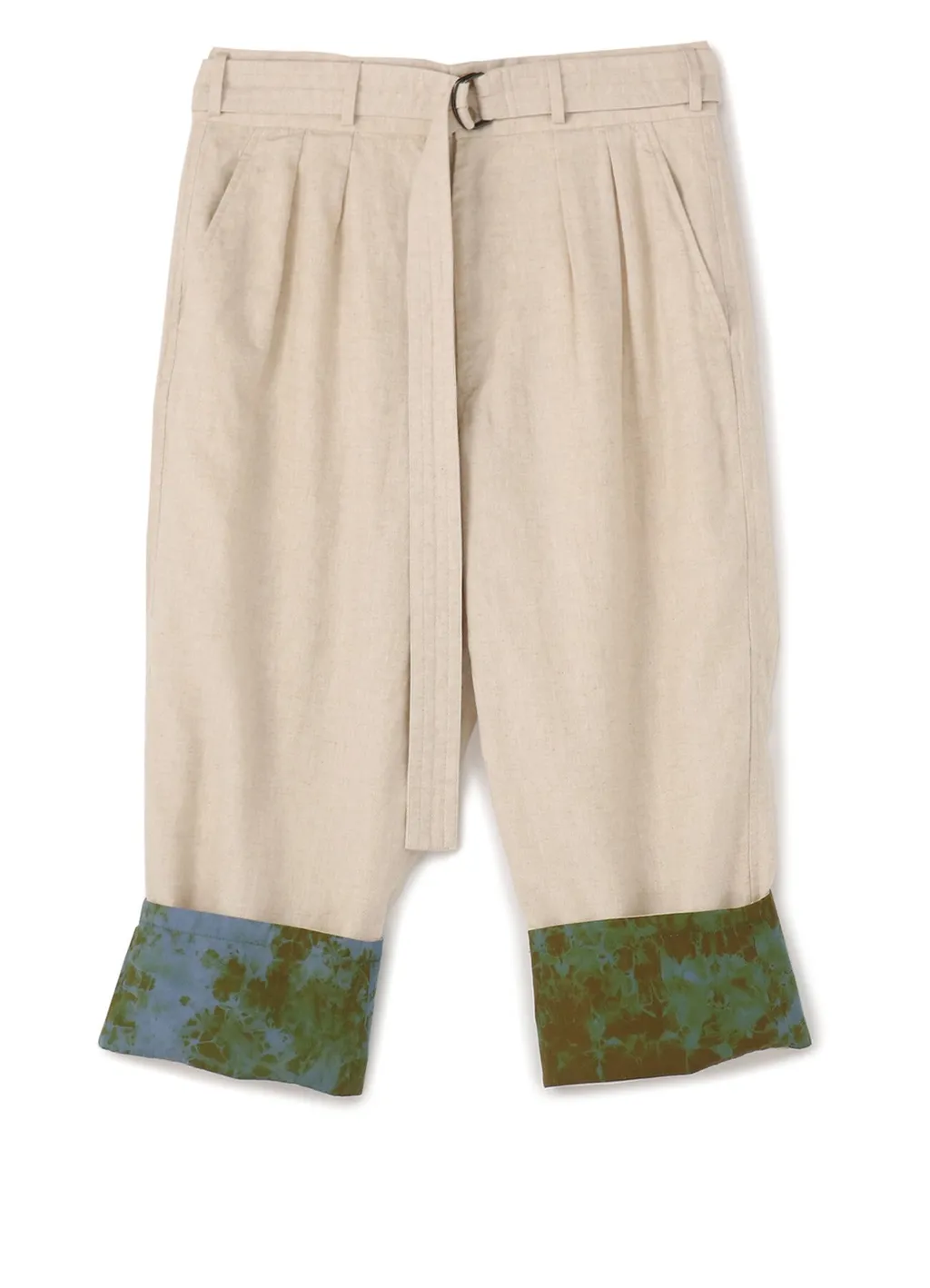 Li/C Washer Twill Tie Dye 2-Tuck Tapered Belt Pants