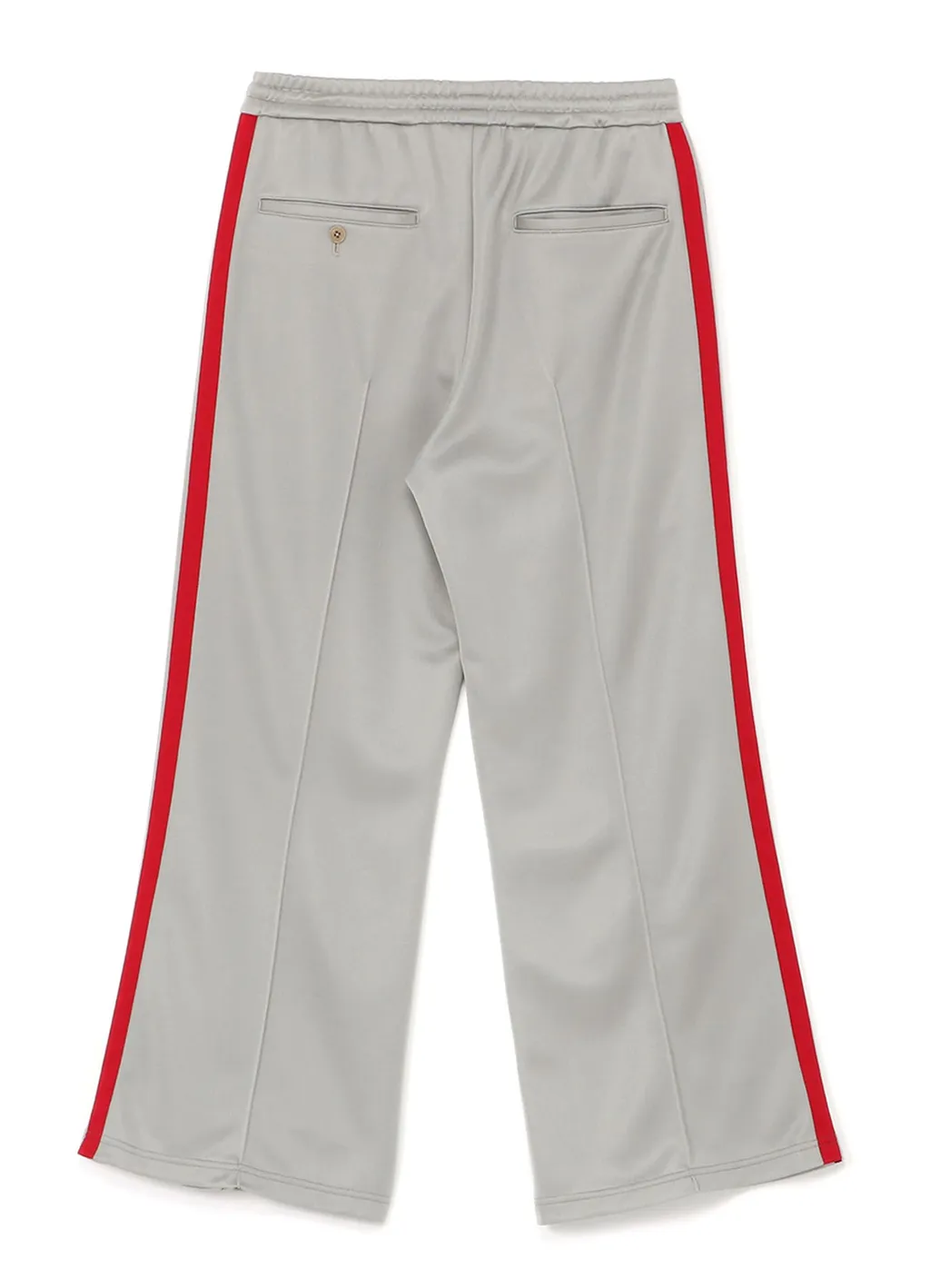 Pe/Smooth Jersey Geometric Pattern Embroidery Side Tape Line Flare Pants
