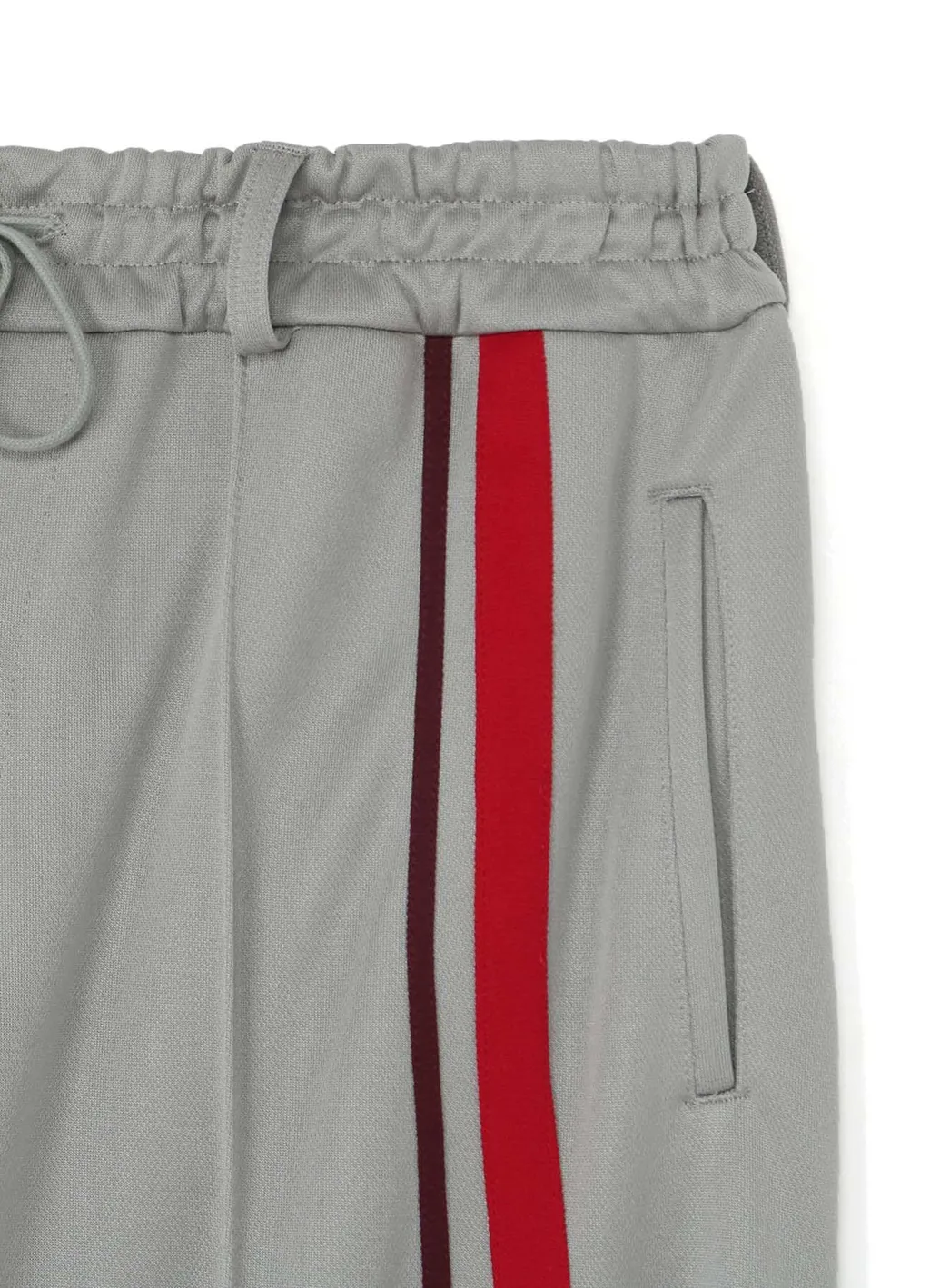 Pe/Smooth Jersey Geometric Pattern Embroidery Tape Line Waist Drawstring Wide Pants