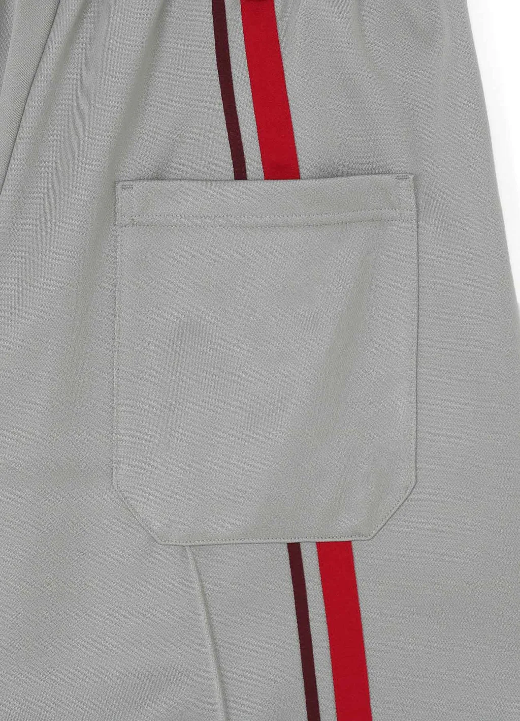 Pe/Smooth Jersey Geometric Pattern Embroidery Tape Line Waist Drawstring Wide Pants