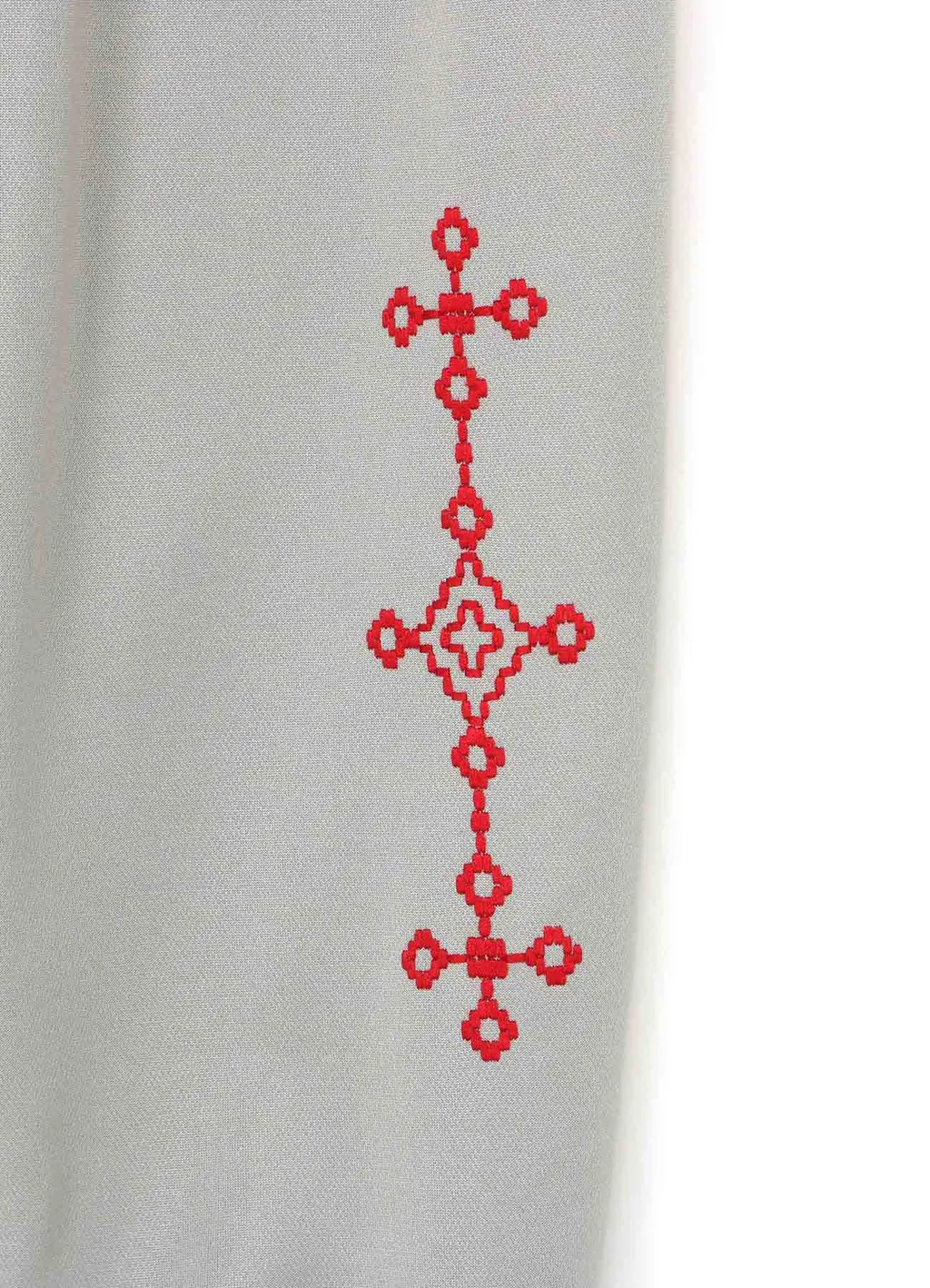Pe/Smooth Jersey Geometric Pattern Embroidery Side Tape Line Sarouel Rib Pants