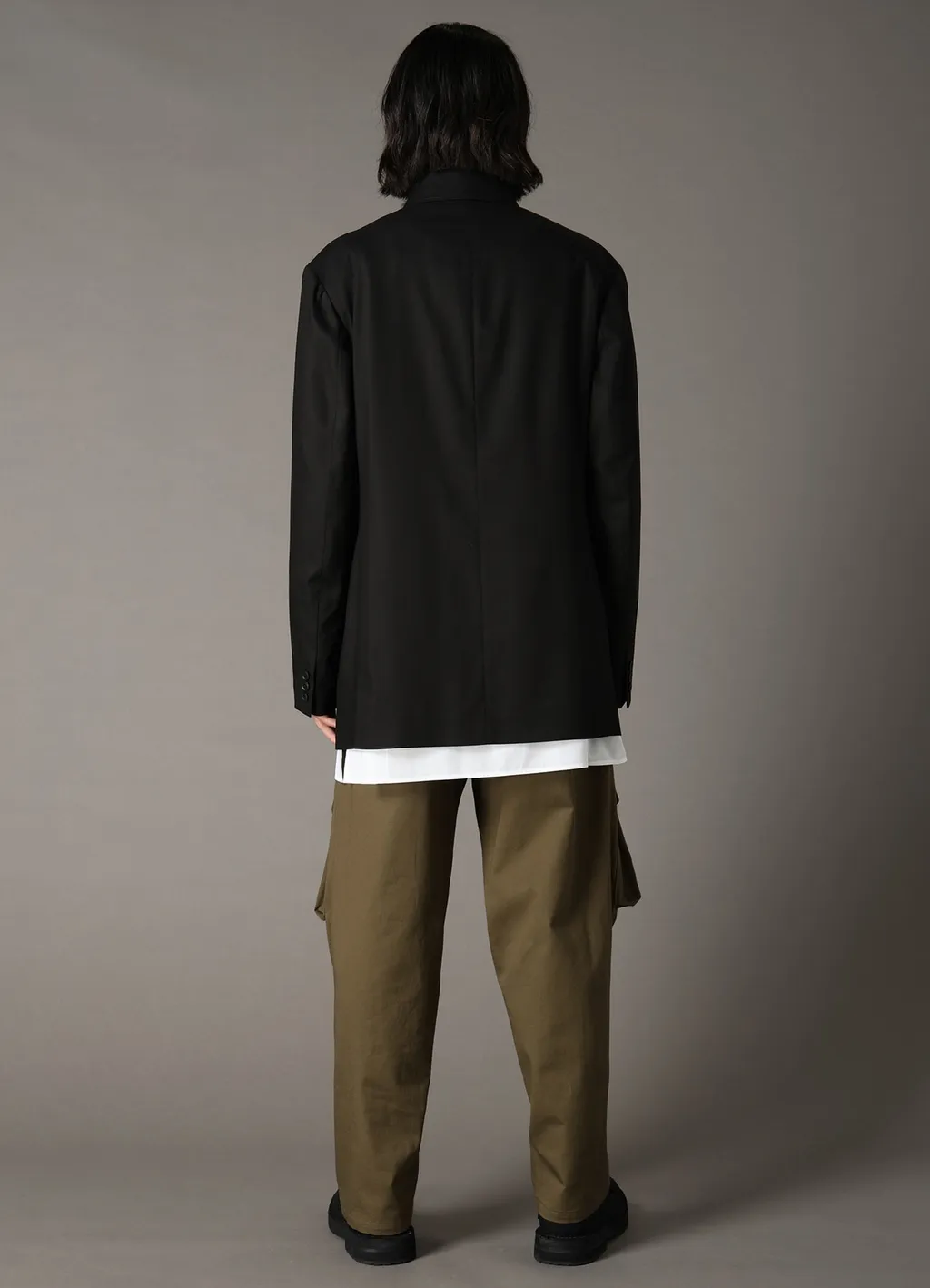 Tr Twill Stand Collar Gusset Pocket Jacket