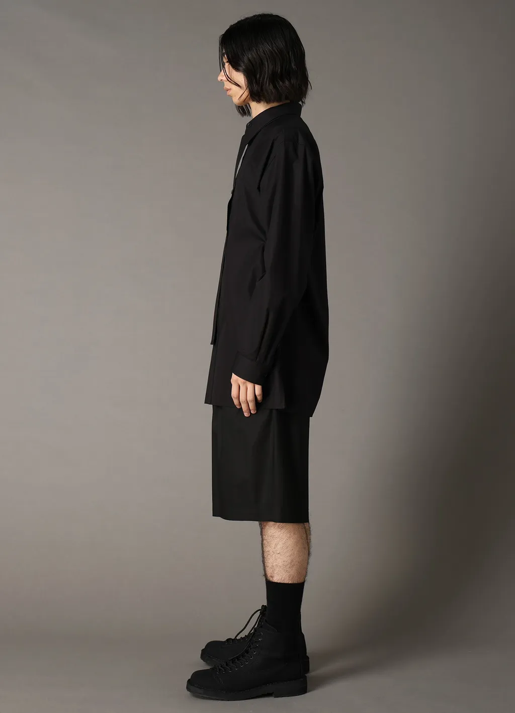 Cotton Broad Double-Layer Collar Shirt