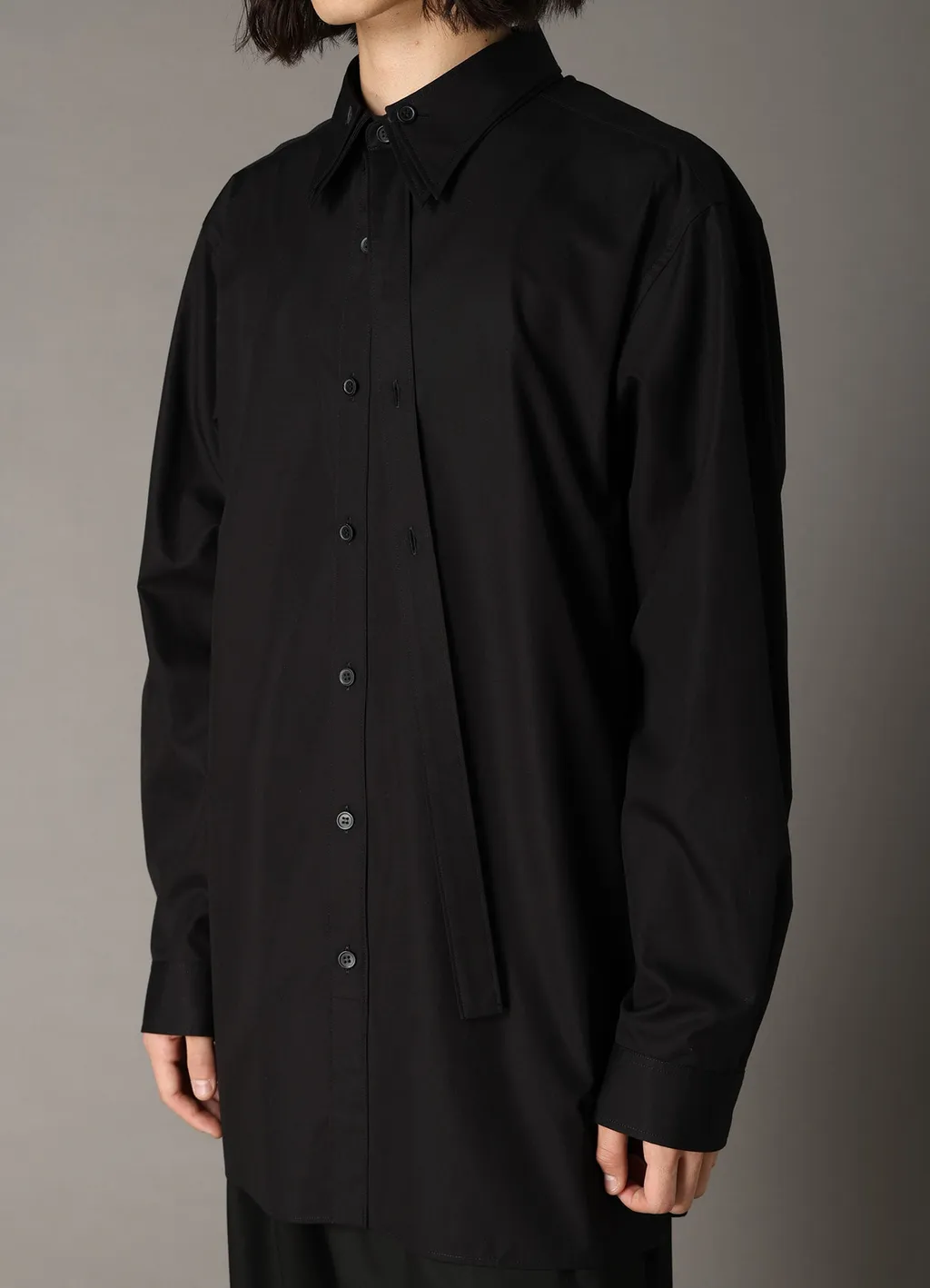 Cotton Broad Double-Layer Collar Shirt