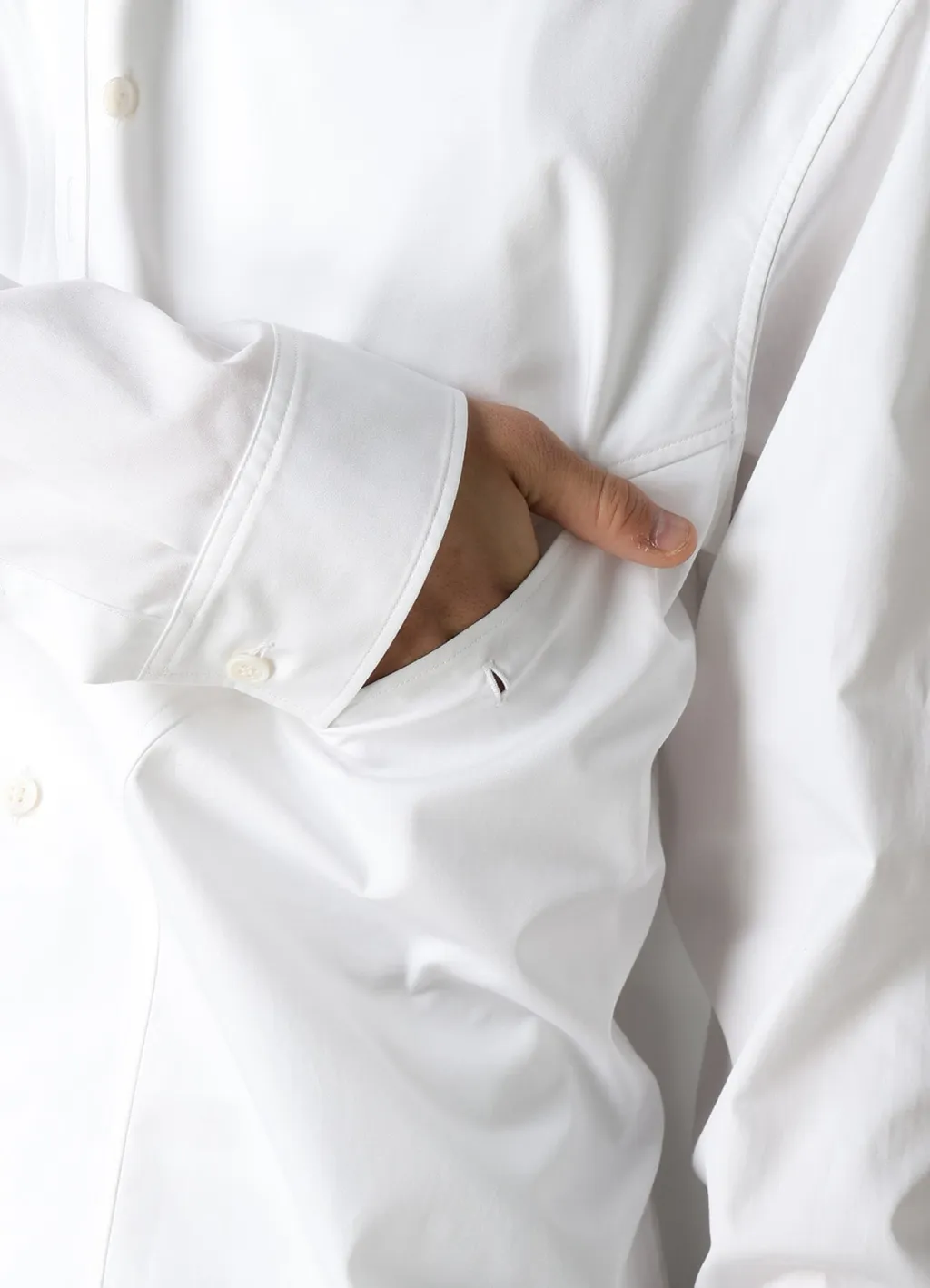 Cotton Broad Curved Front Panel Shirt