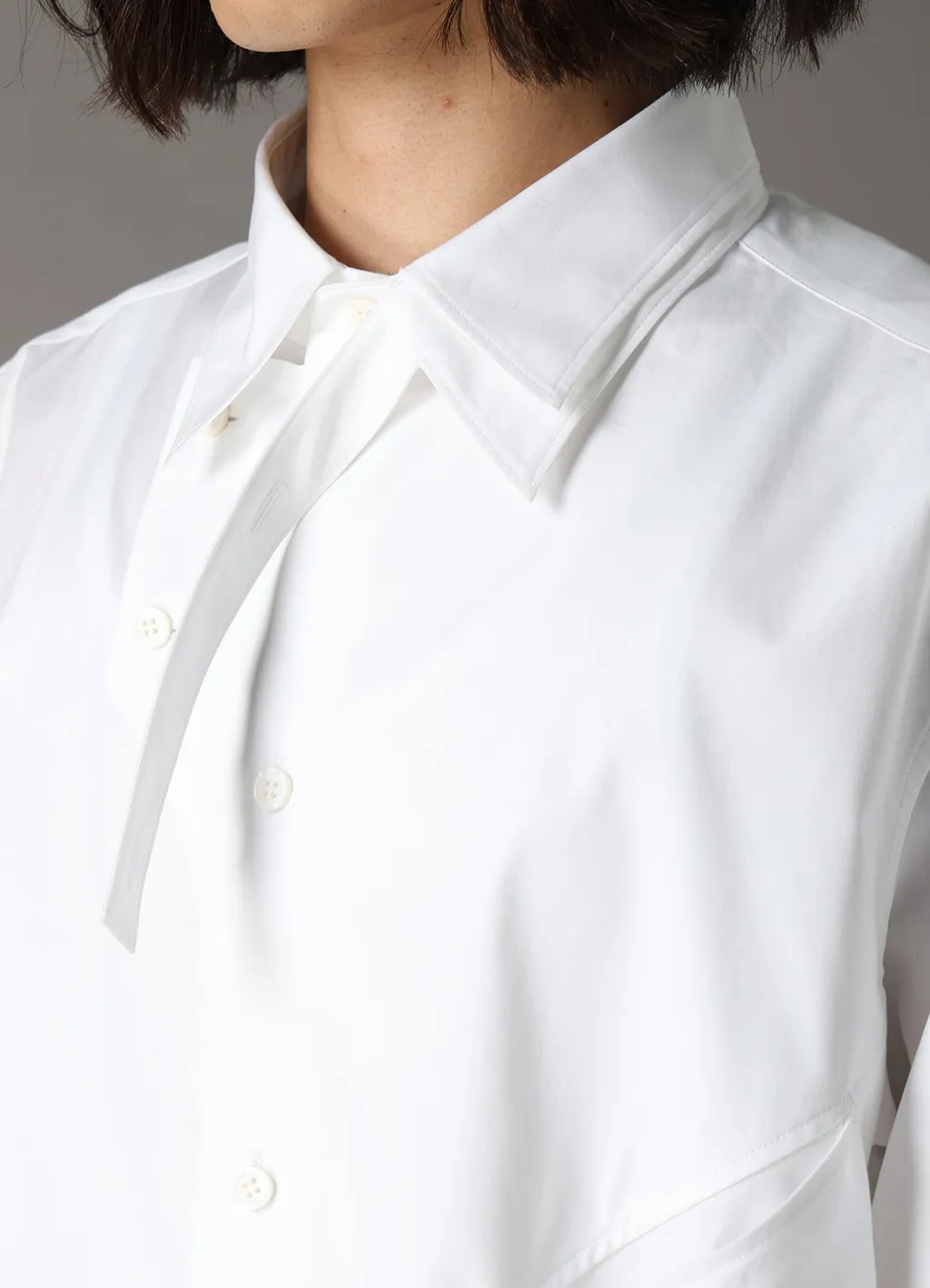 Cotton Broad Curved Front Panel Shirt