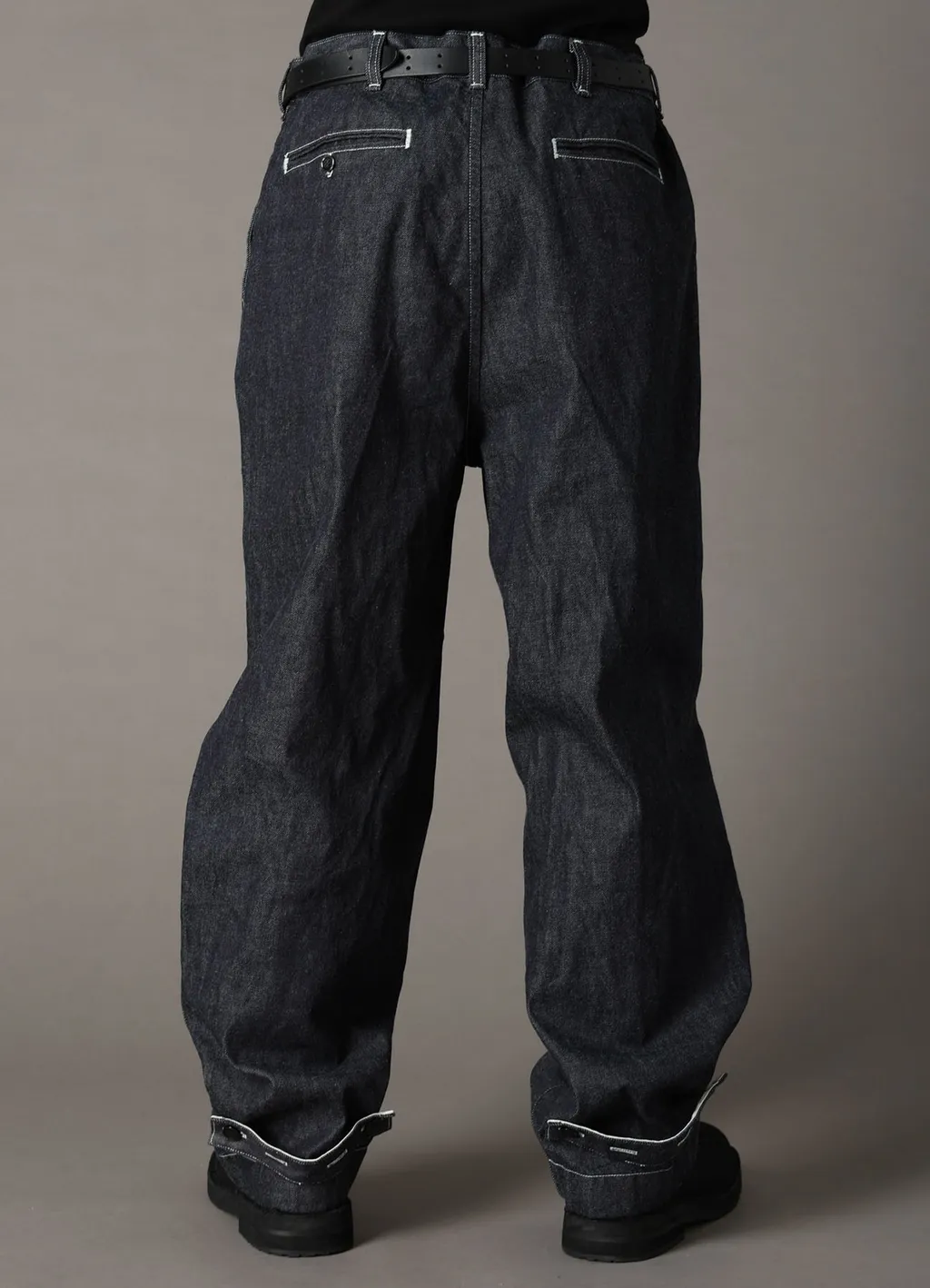 Ground Y×Edwin 11Oz Indigo Denim Wide-Tuck Pants With Tab Detail