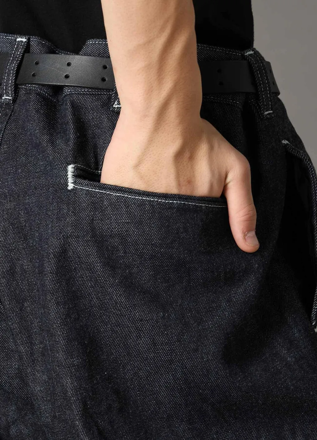Ground Y×Edwin 11Oz Indigo Denim Wide-Tuck Pants With Tab Detail