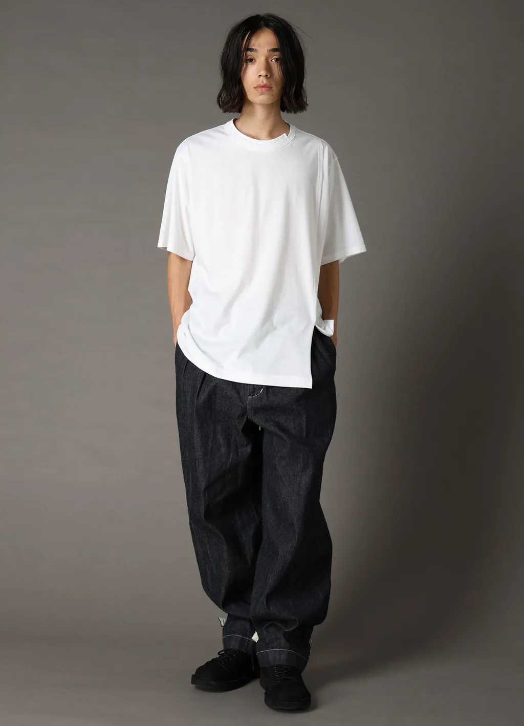 Ground Y×Edwin 11Oz Indigo Denim Wide-Tuck Pants With Tab Detail