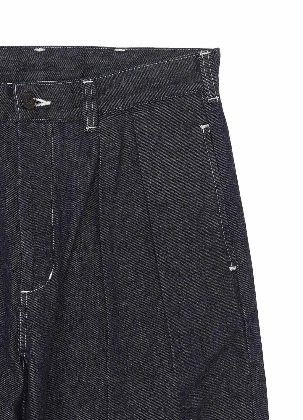 Ground Y×Edwin 11Oz Indigo Denim Wide-Tuck Pants With Tab Detail