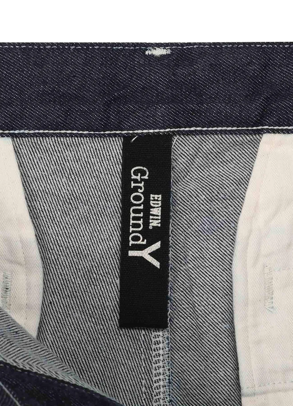 Ground Y×Edwin 11Oz Indigo Denim Wide-Tuck Pants With Tab Detail