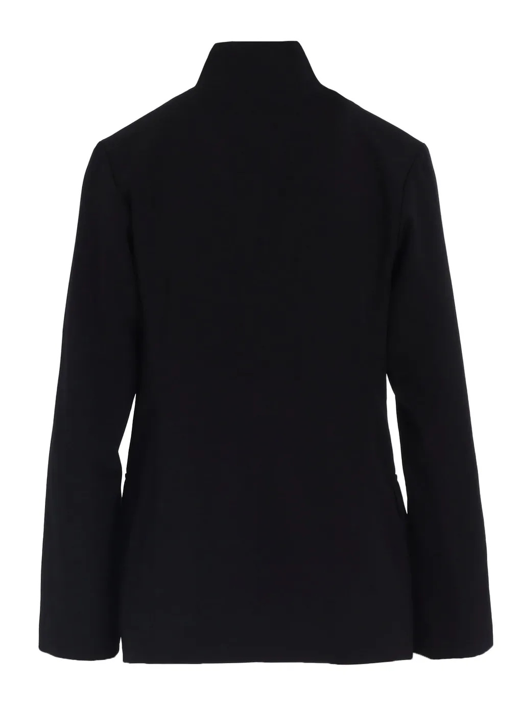 Wool Gabardine Stand Collar Jacket