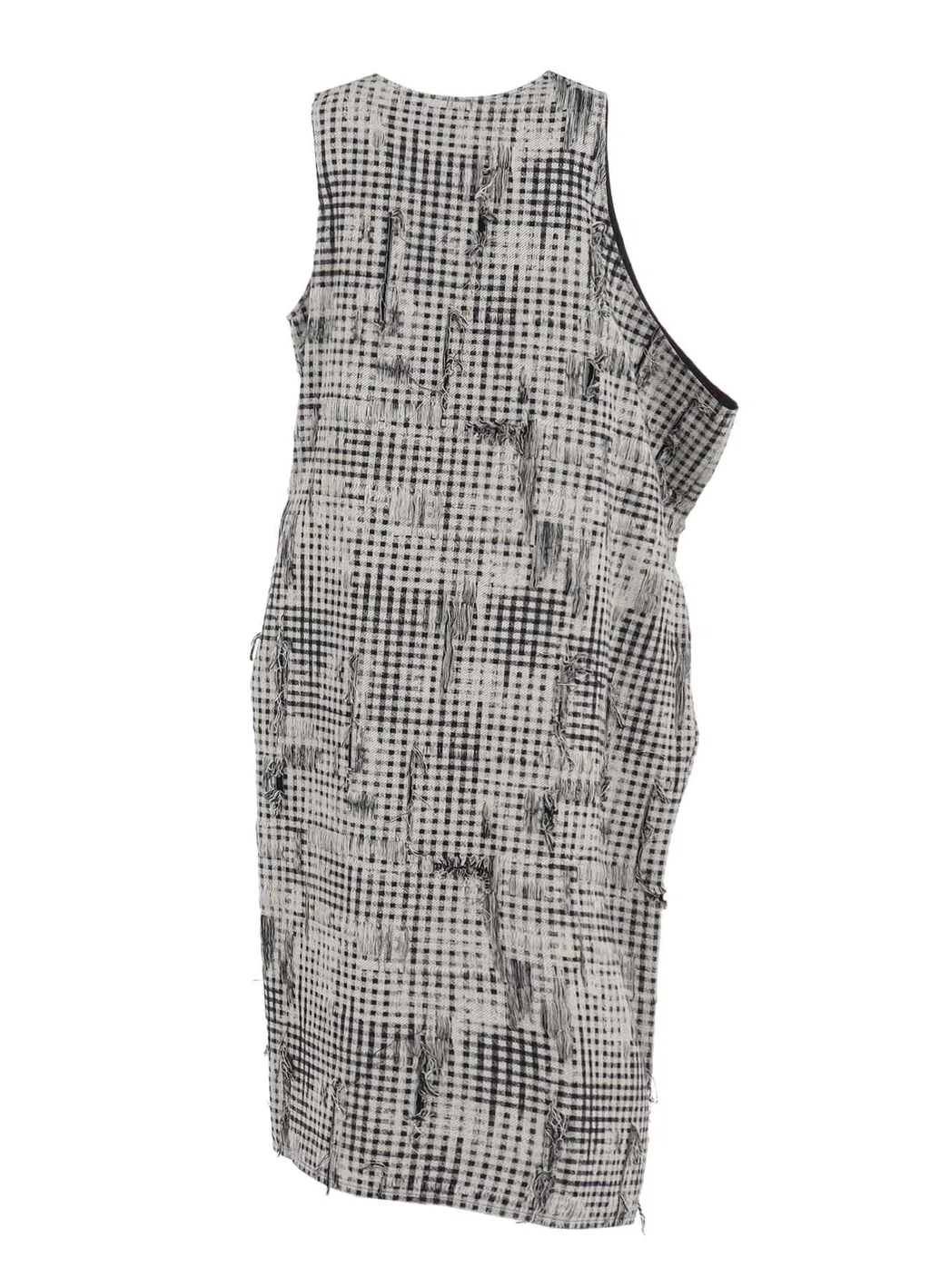 Damaged Gingham Jacquard Dress