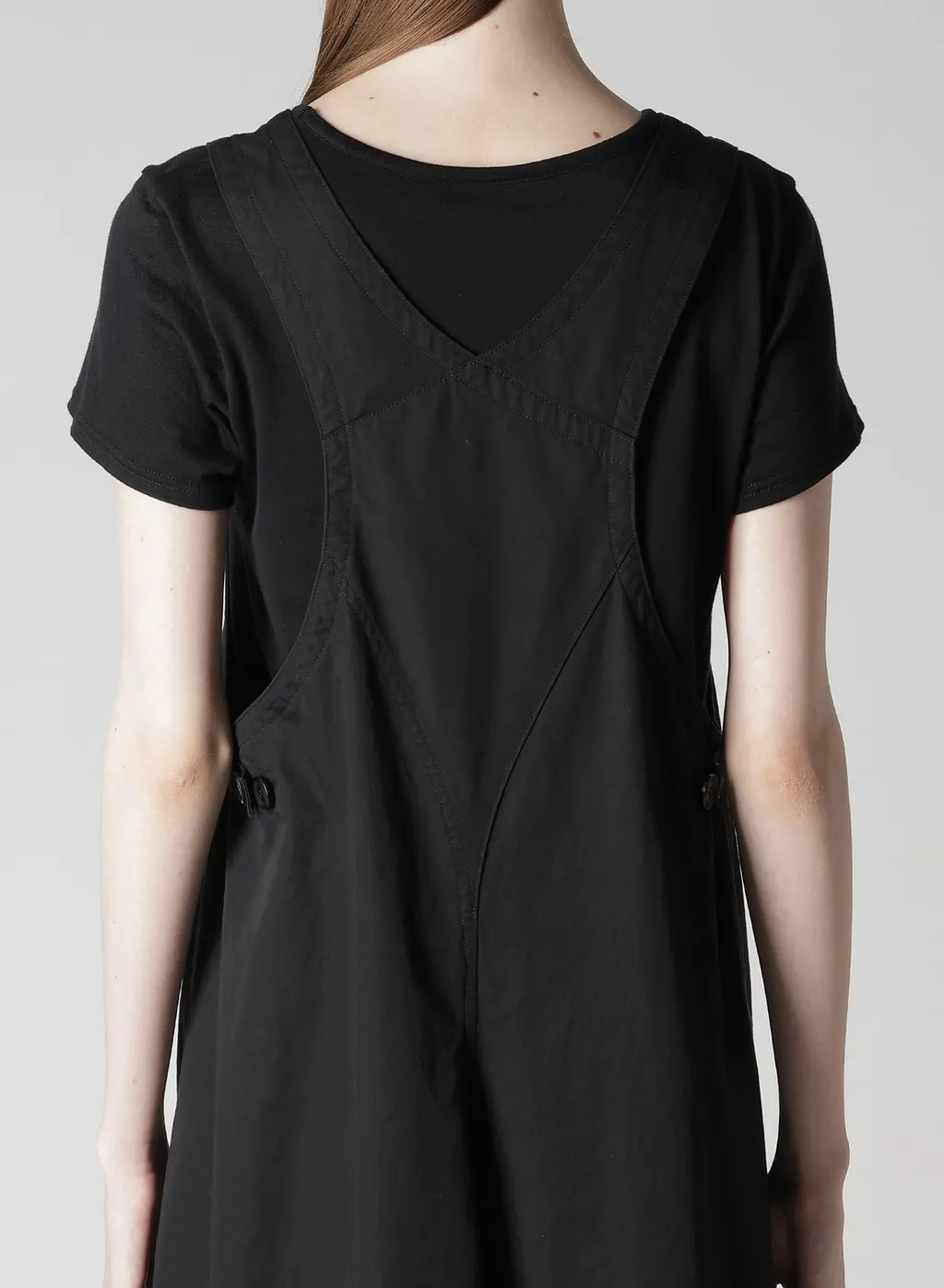 Cotton Twill Back Crossed Pullover Dress
