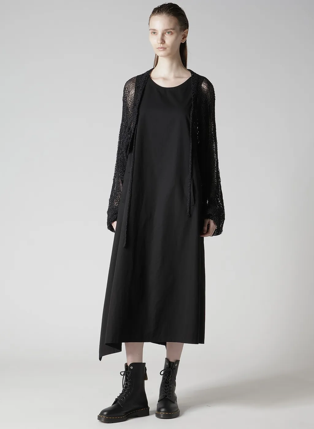 Cotton Twill Back Crossed Pullover Dress