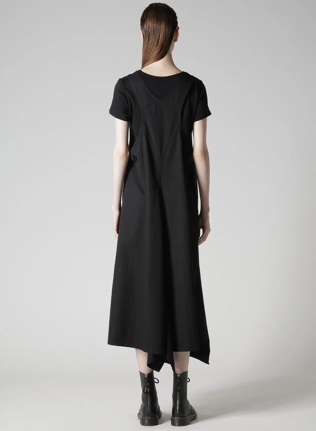 Cotton Twill Back Crossed Pullover Dress