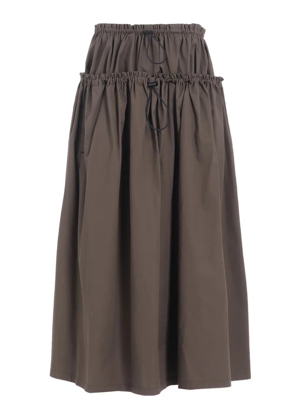 Cotton Twill Double Gathered Skirt