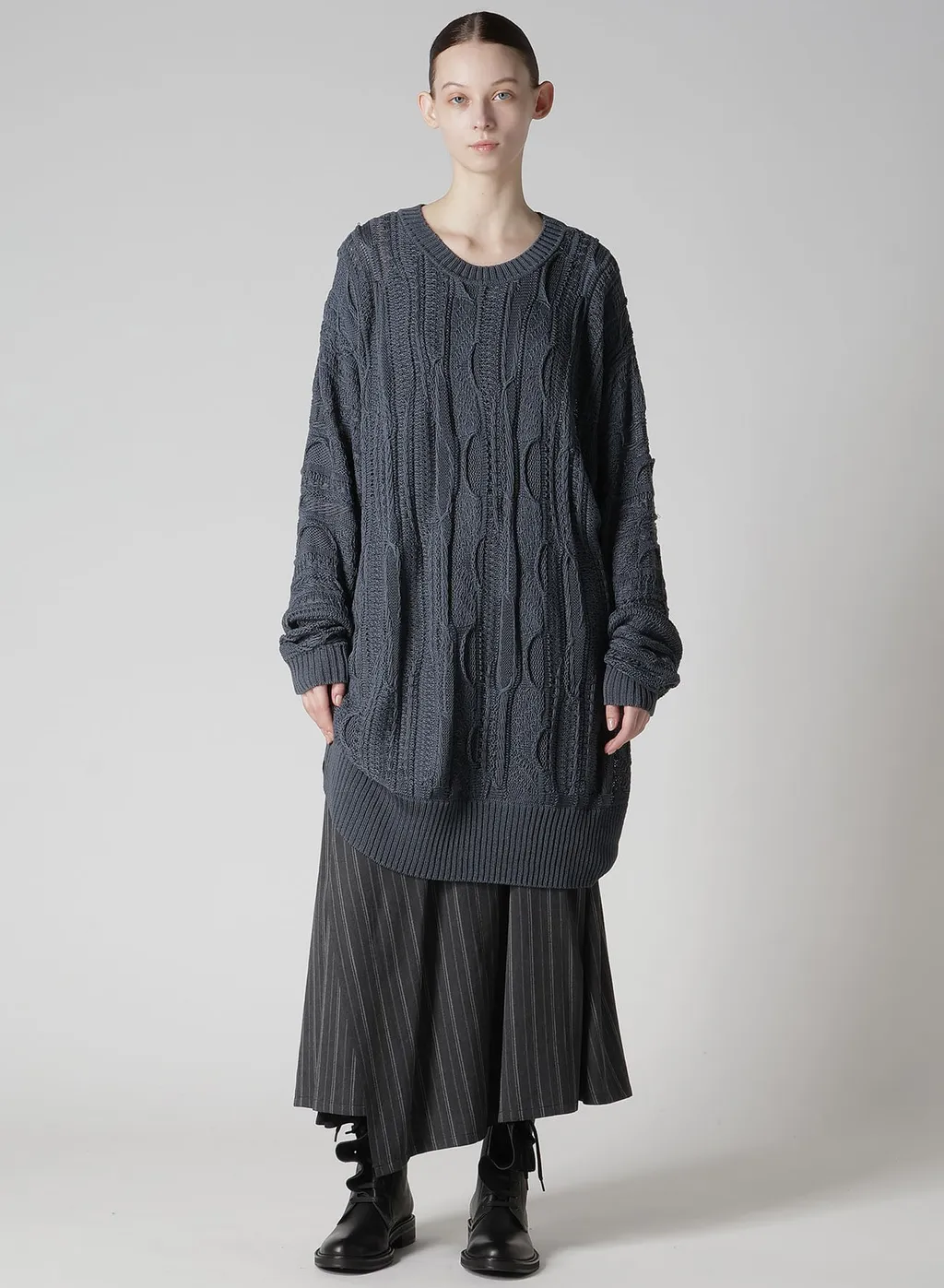 3D Cable Knit Big Pullover