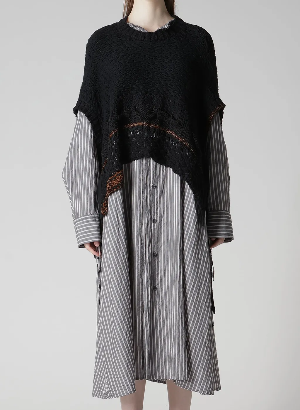 Mixed-Material Asymmetric Vest