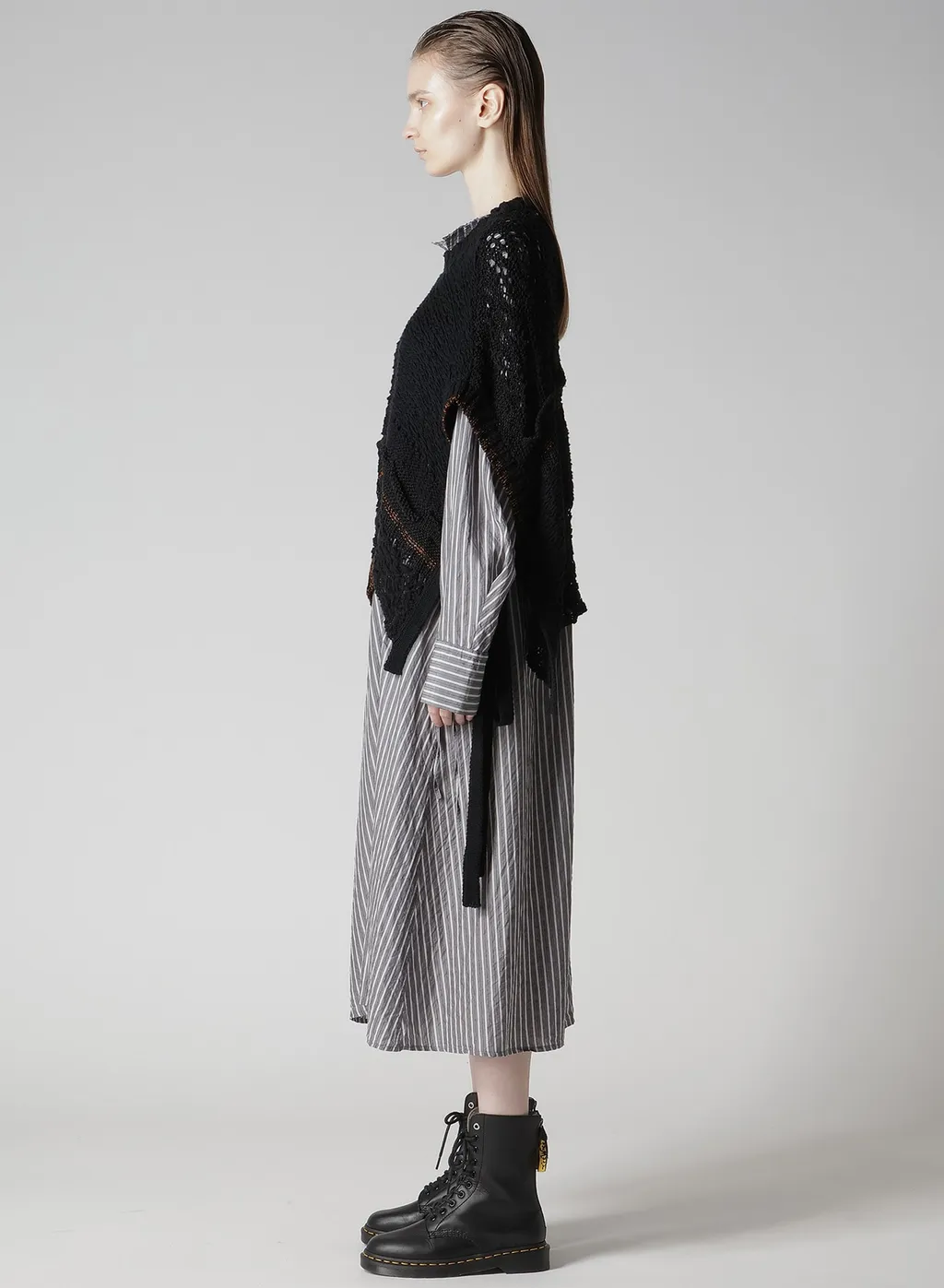 Mixed-Material Asymmetric Vest