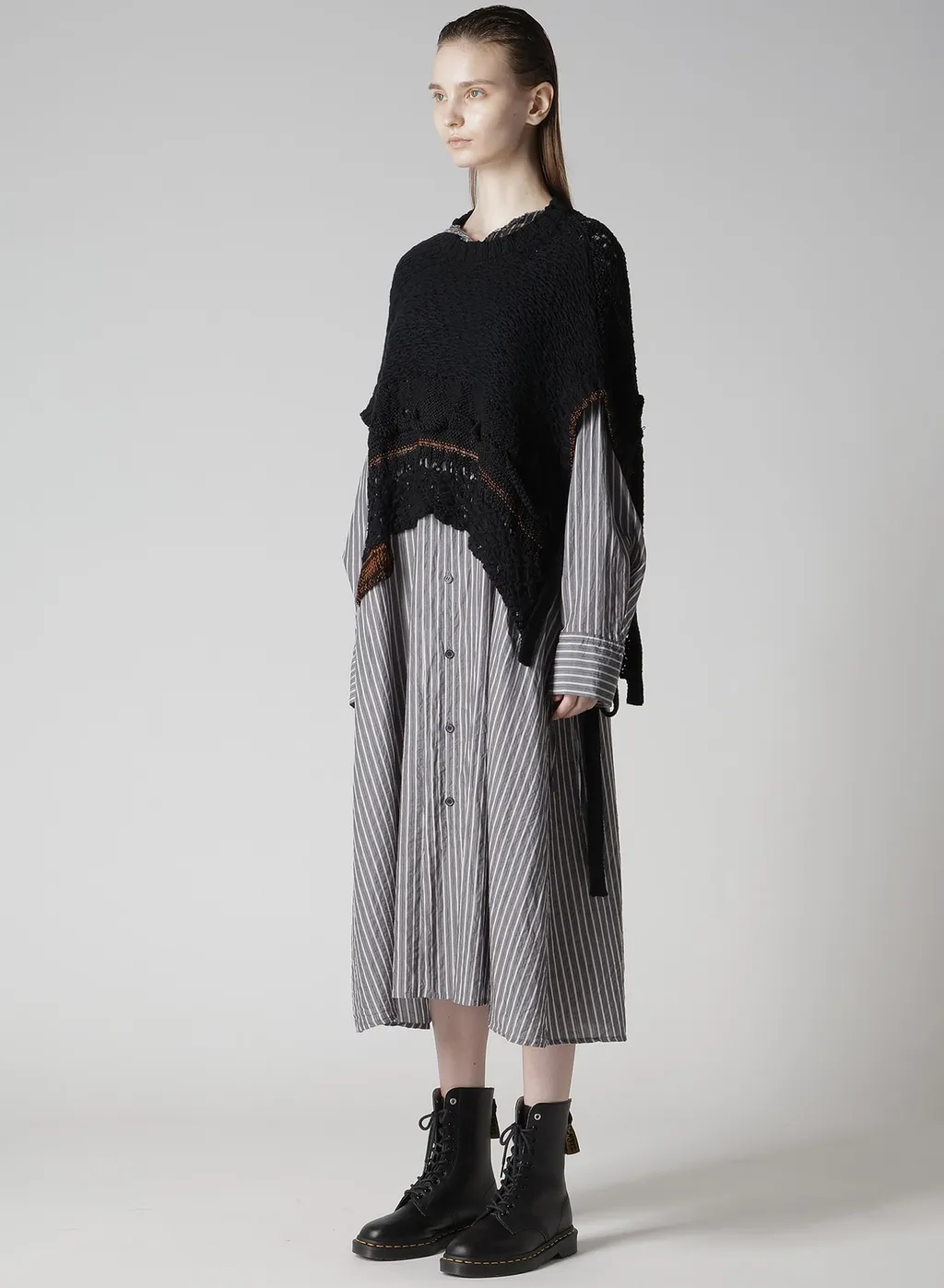Mixed-Material Asymmetric Vest