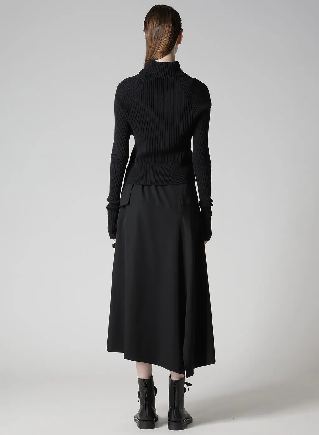 Rib Eyelet Long-Sleeve Knit