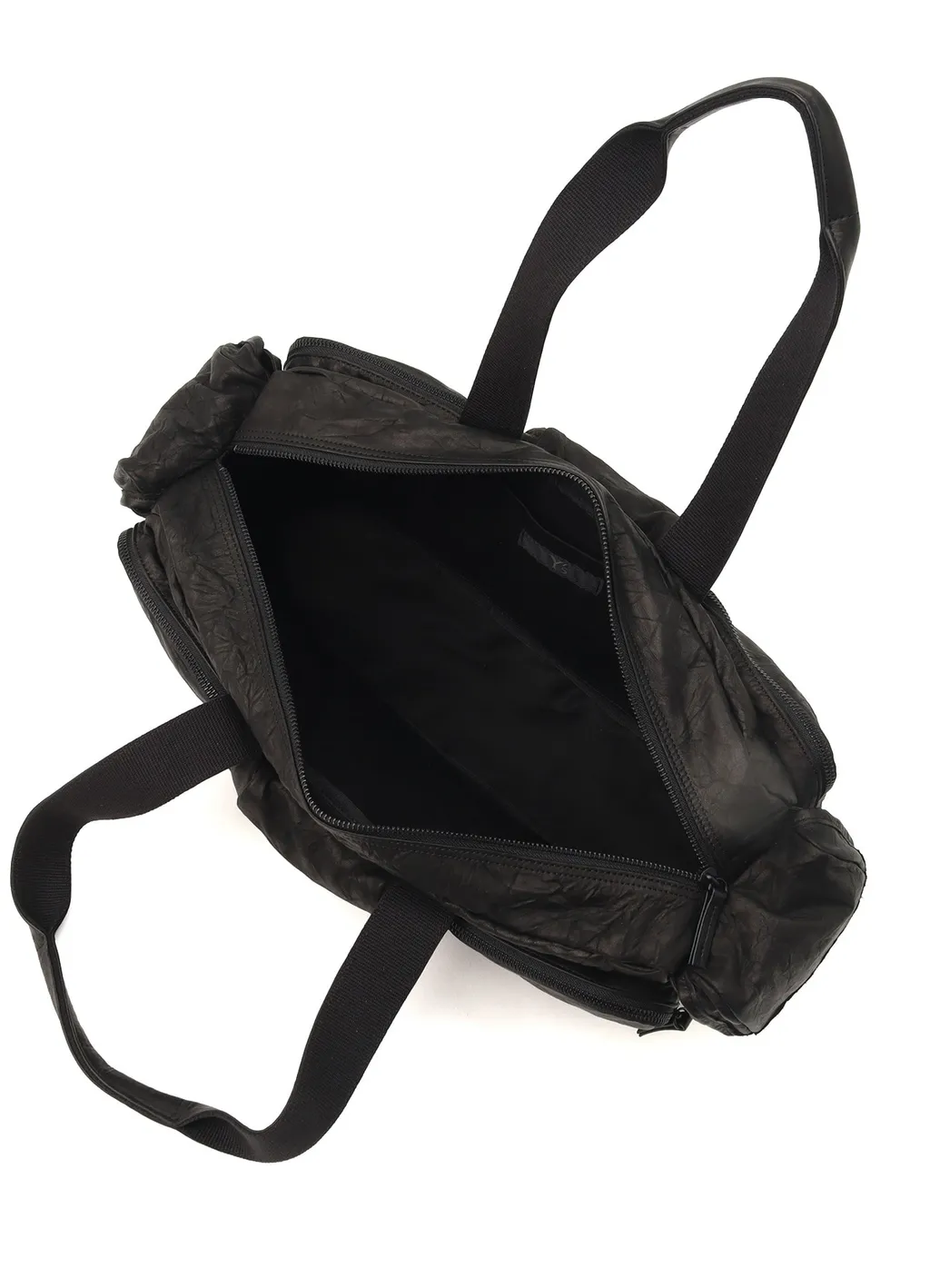 Twisted Soft Leather Pocket Boston Bag