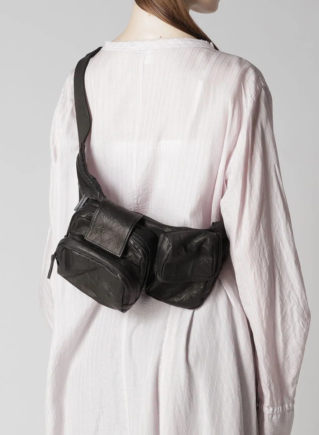 Twisted Soft Leather Pocket Bag