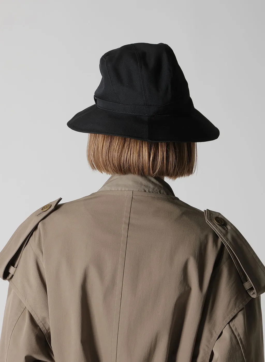 Wool Gabardine Arranged Hat