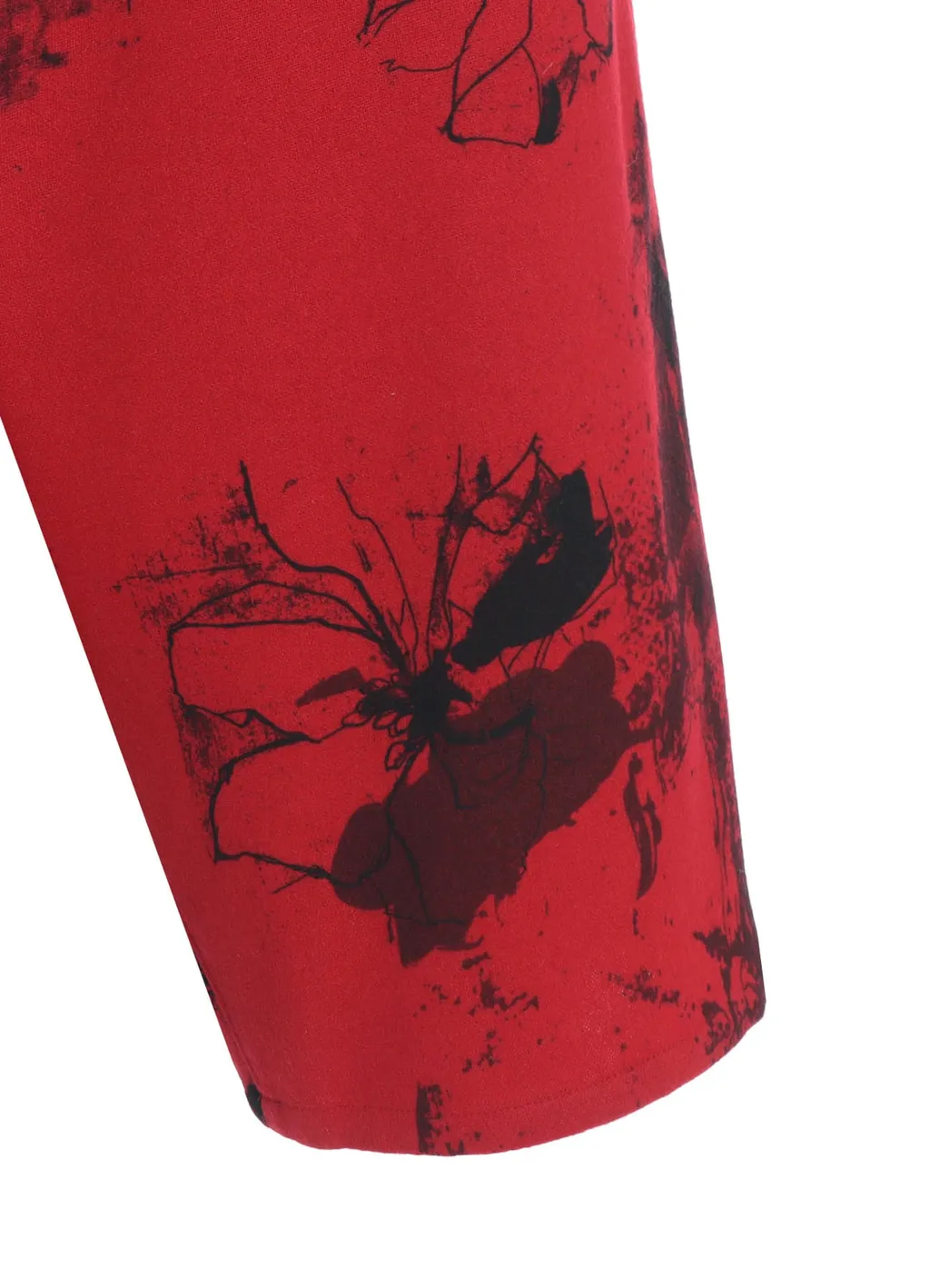 Wool Flower Print Pants