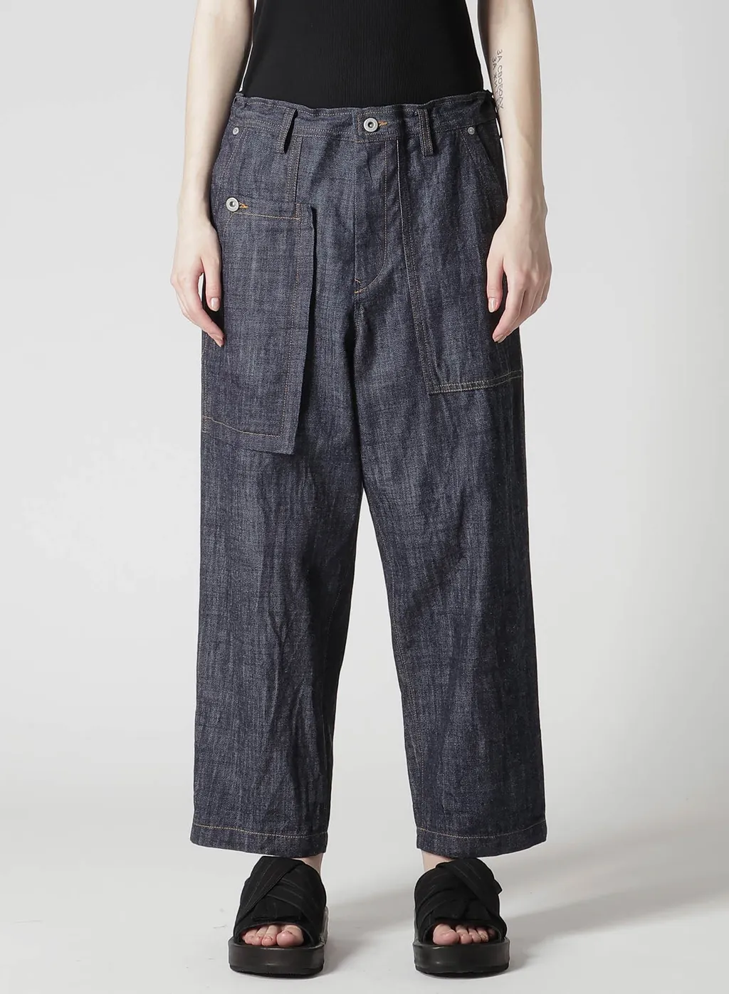 80Oz Denim Patched-Pocket Pants