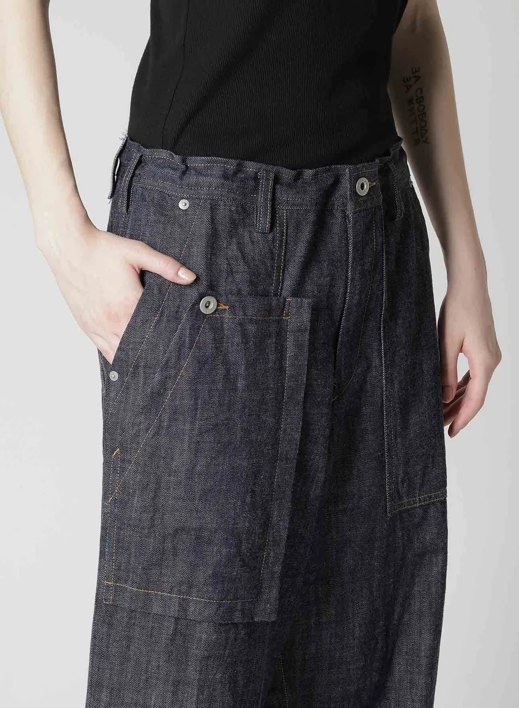 80Oz Denim Patched-Pocket Pants