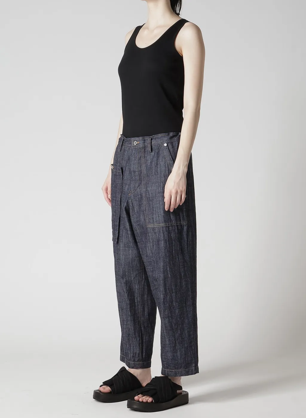 80Oz Denim Patched-Pocket Pants