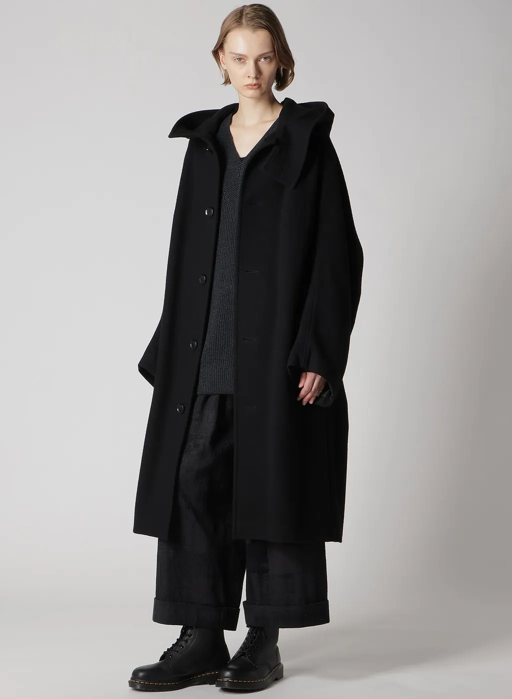 Airy Mosser Long Cape Coat