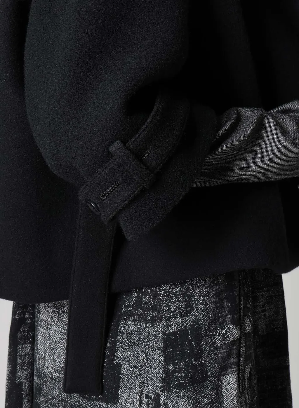 Wool Double-Faced Mosser Wide Collar Jacket