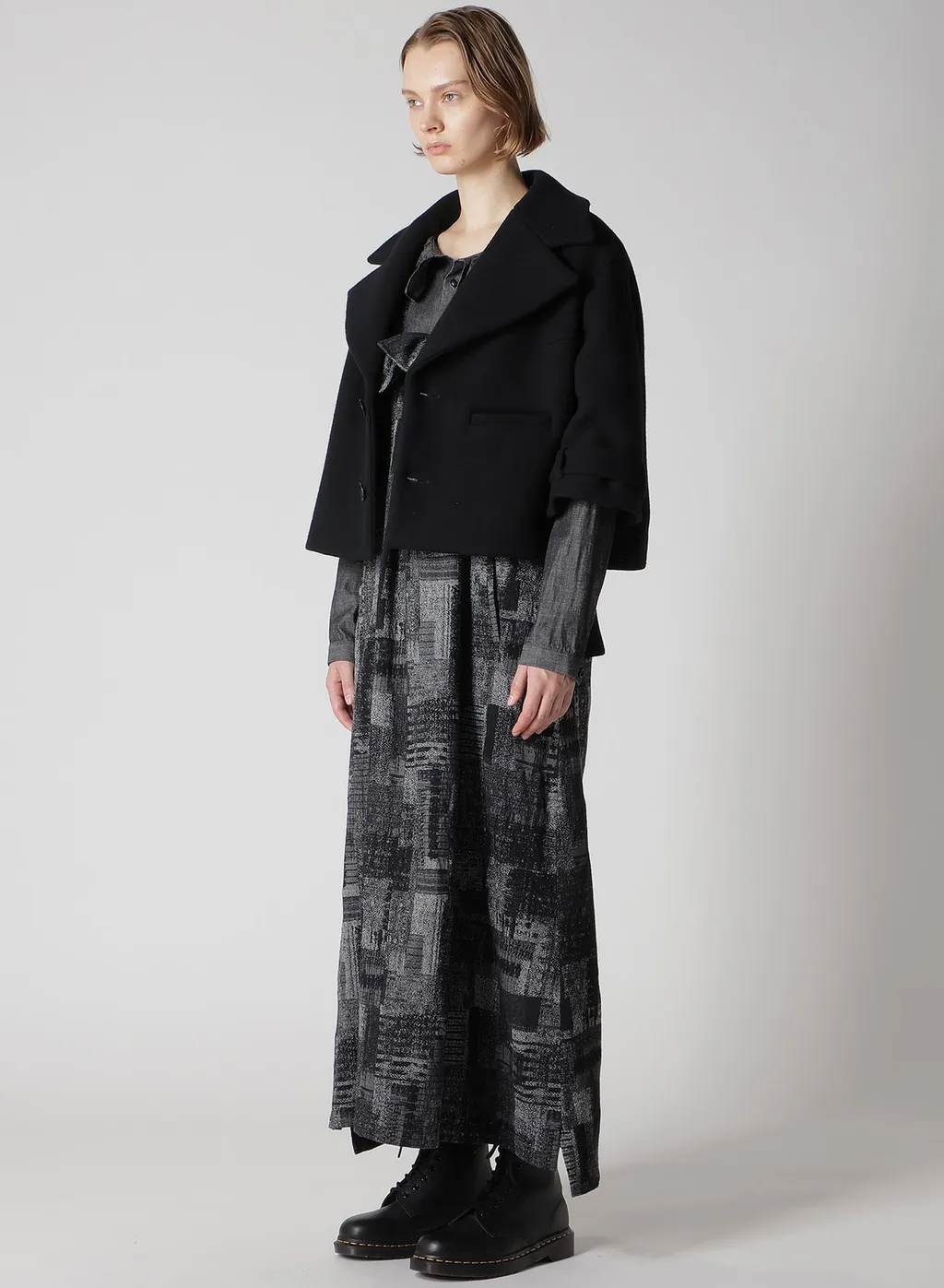 Wool Double-Faced Mosser Wide Collar Jacket