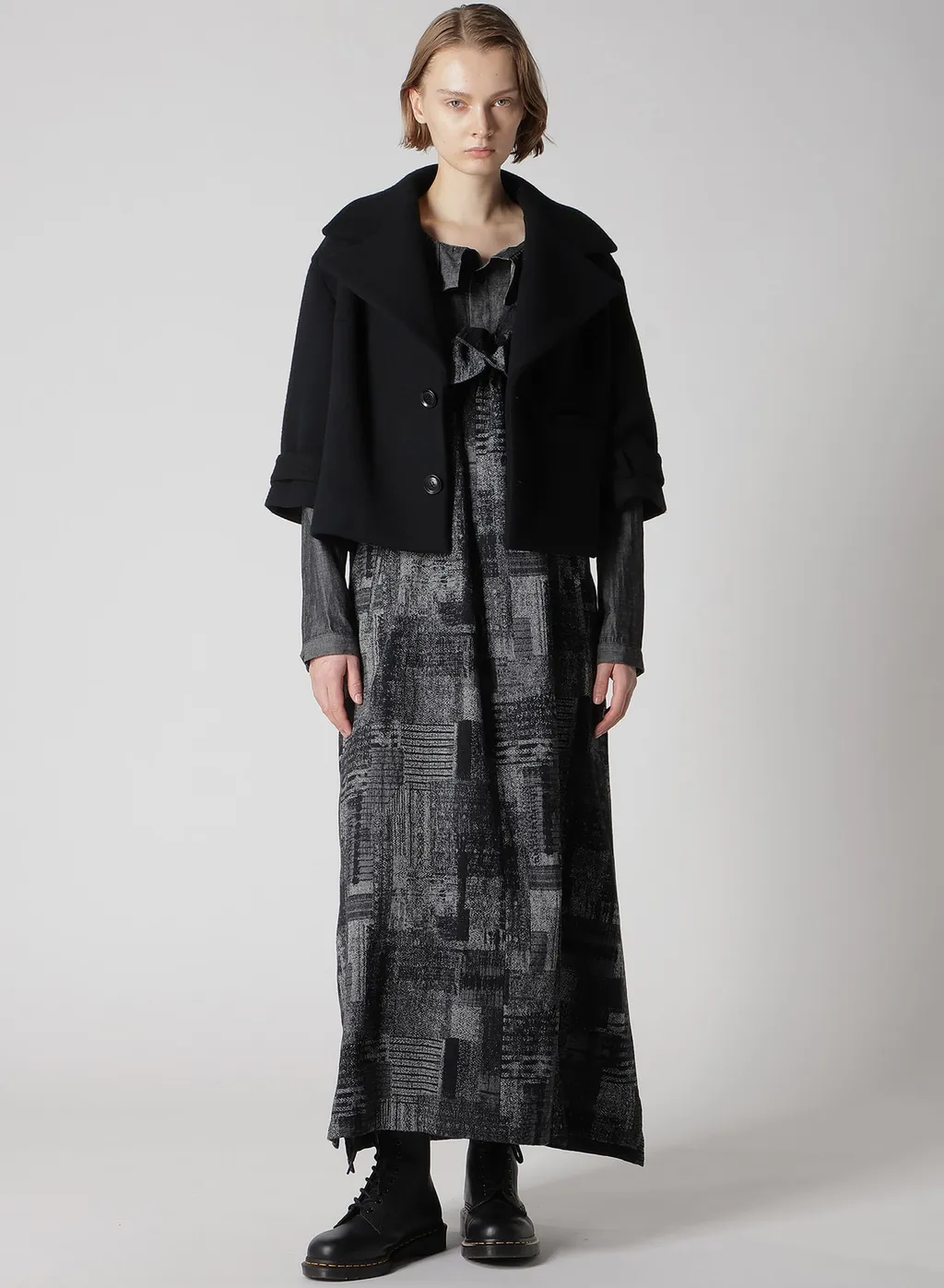 Wool Double-Faced Mosser Wide Collar Jacket