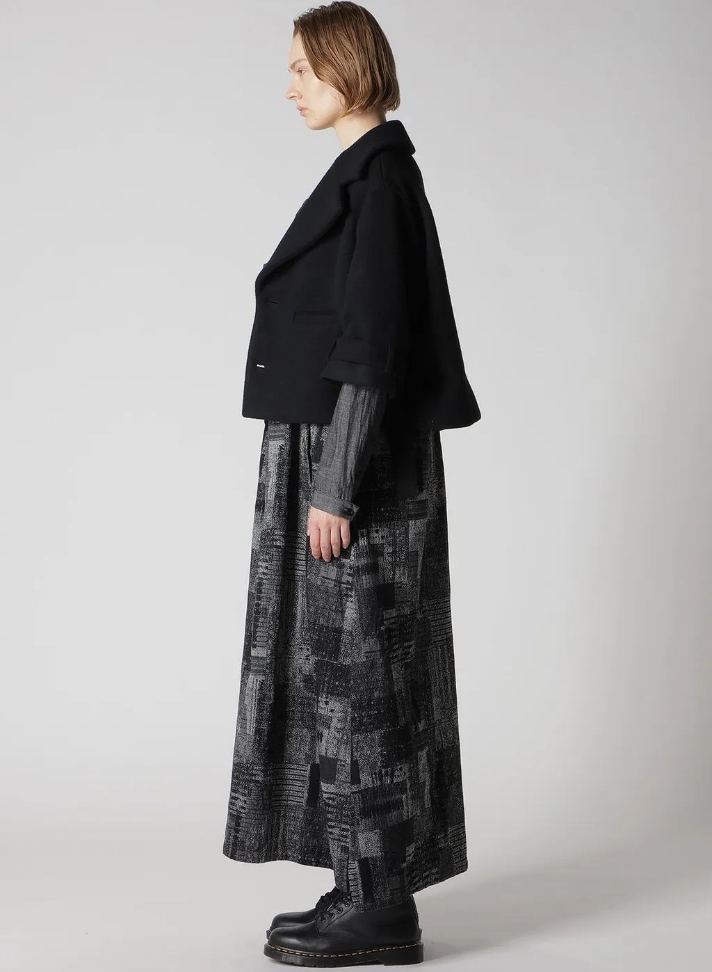 Wool Double-Faced Mosser Wide Collar Jacket