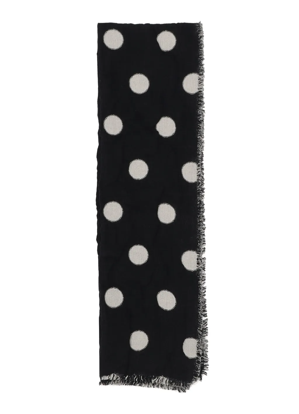 Wool Milling Reversible Polka Dot Scarf