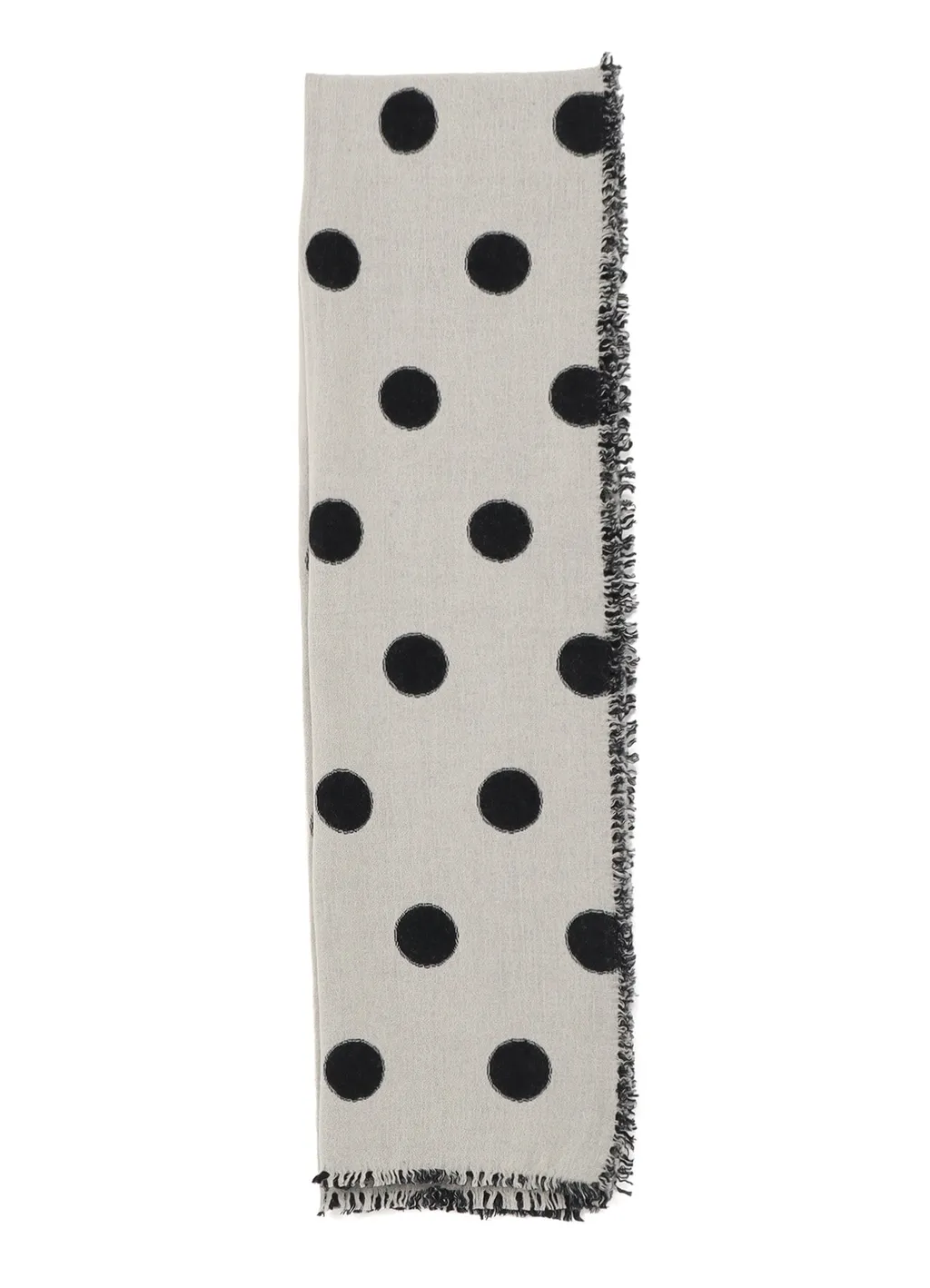 Wool Milling Reversible Polka Dot Scarf