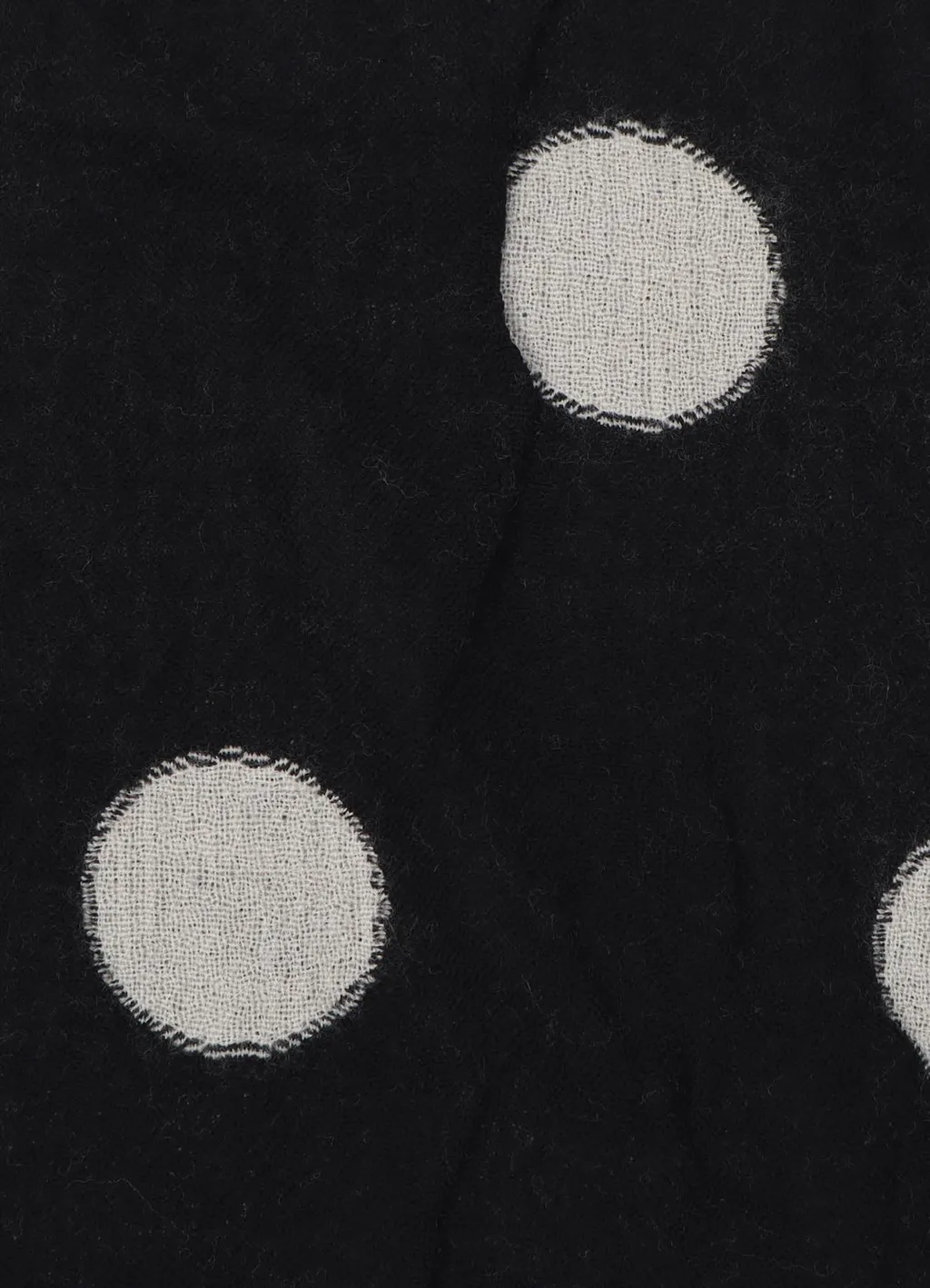 Wool Milling Reversible Polka Dot Scarf