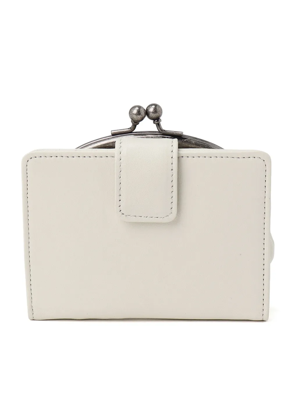 Semi-Glossy Leather Card Case W/ Metal Clasp