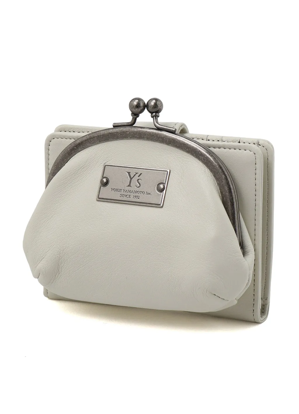 Semi-Glossy Leather Card Case W/ Metal Clasp