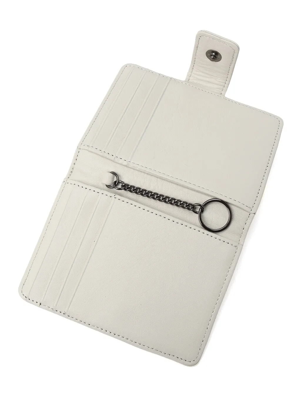 Semi-Glossy Leather Card Case W/ Metal Clasp